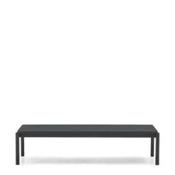 Журнальный столик Sorells из серого алюминия 63 x 149 см